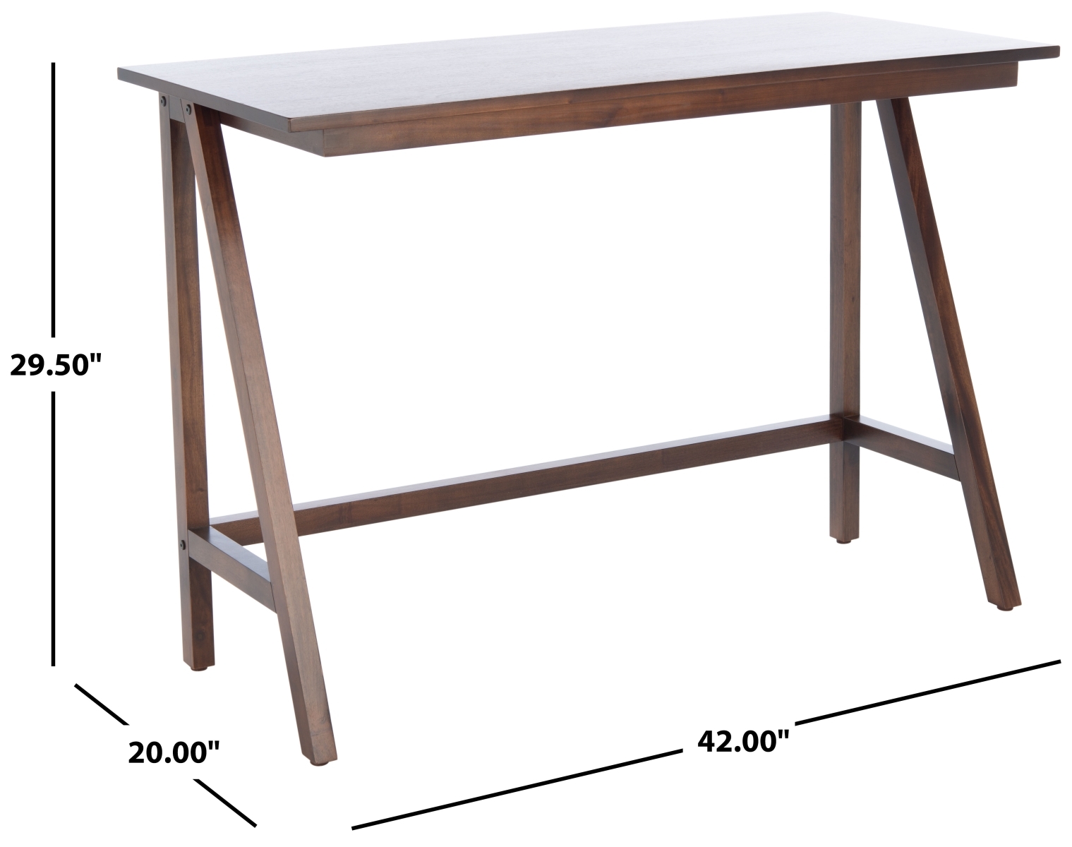 Redding Desk - Walnut - Safavieh - Image 6