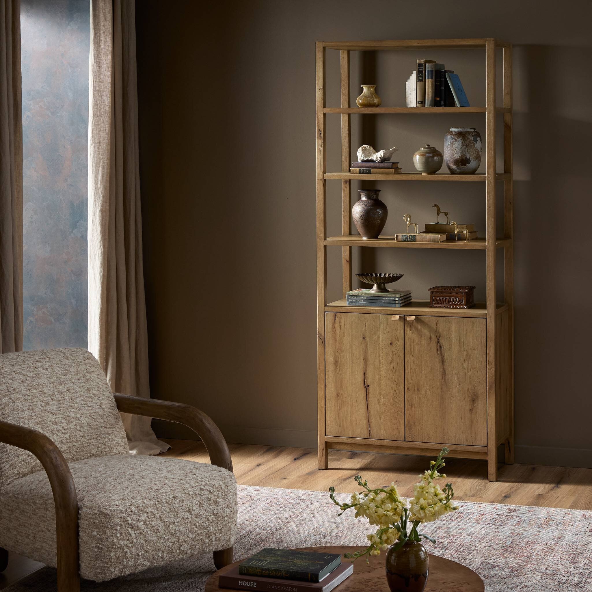 Tula Bookcase - Worn Oak Veneer - Image 3