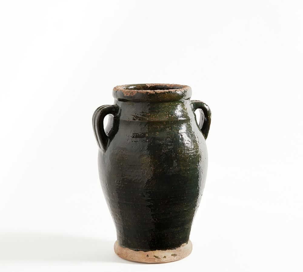 Mesa Handcrafted Ceramic Vases, Medium Urn, Green - Image 0