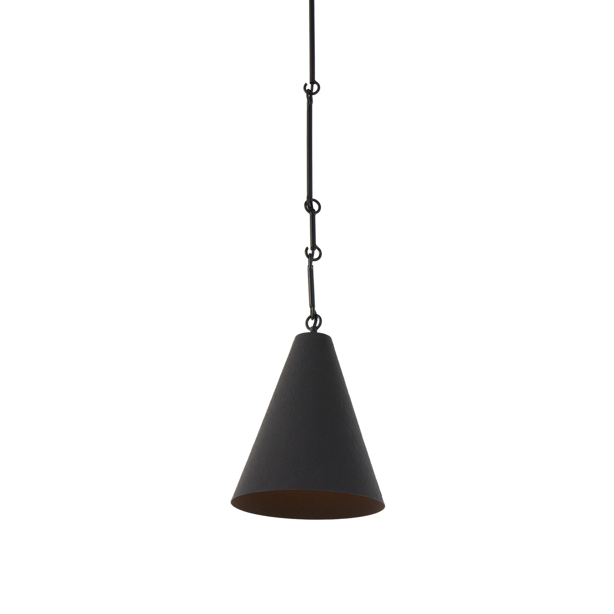 Grazia Small Pendant - Matte Black Plaster - Image 7