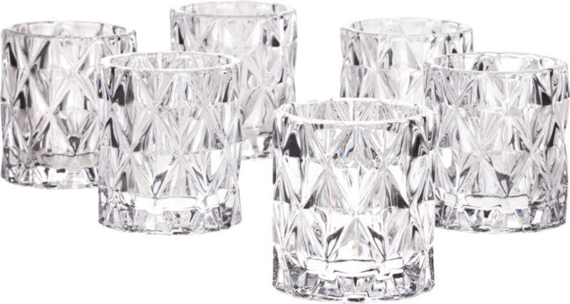 Betty Glass Tealight Candle Holder Set of 6 - Image 2