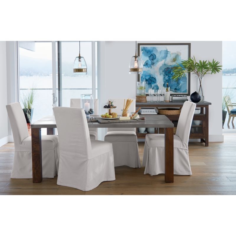 Slip White Slipcovered Dining Chair - Image 5
