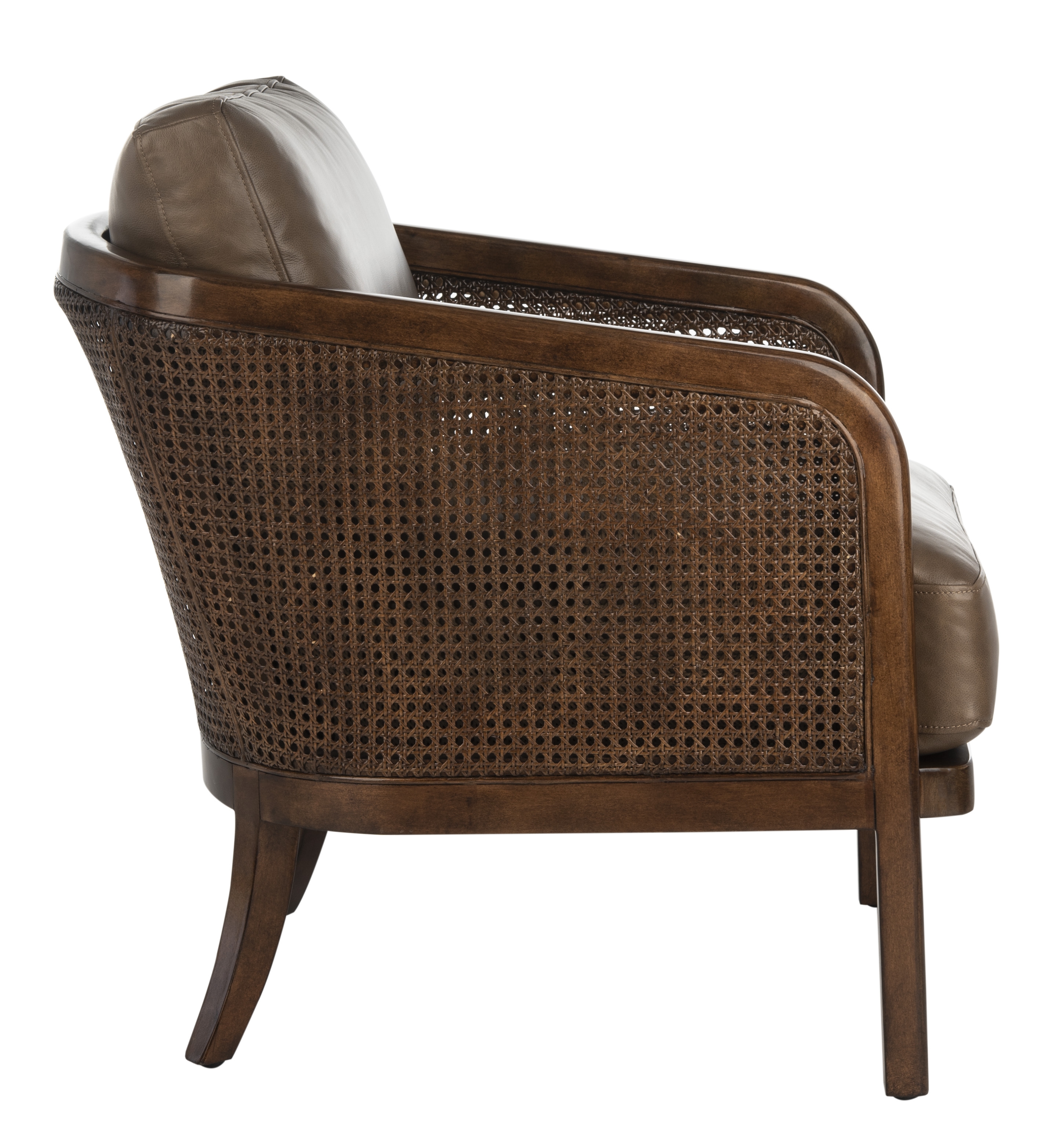 Caruso Barrel Back Chair - Dark Brown - Arlo Home - Image 2