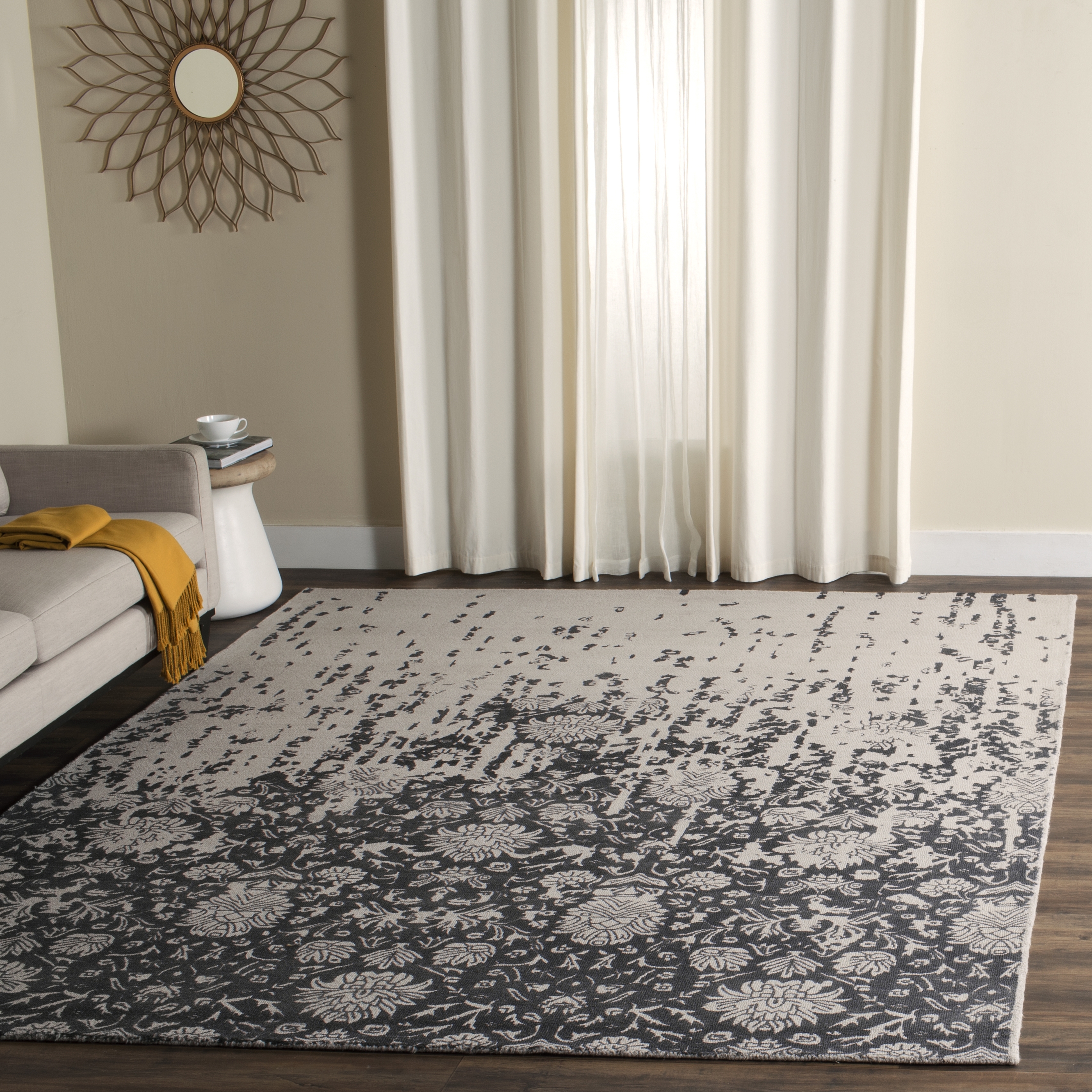 Arlo Home Hand Tufted Area Rug, RVT104H, Silver/Grey,  8' X 10' - Image 1