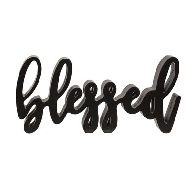 Blessed Script Word Shelf Sitter - Image 0