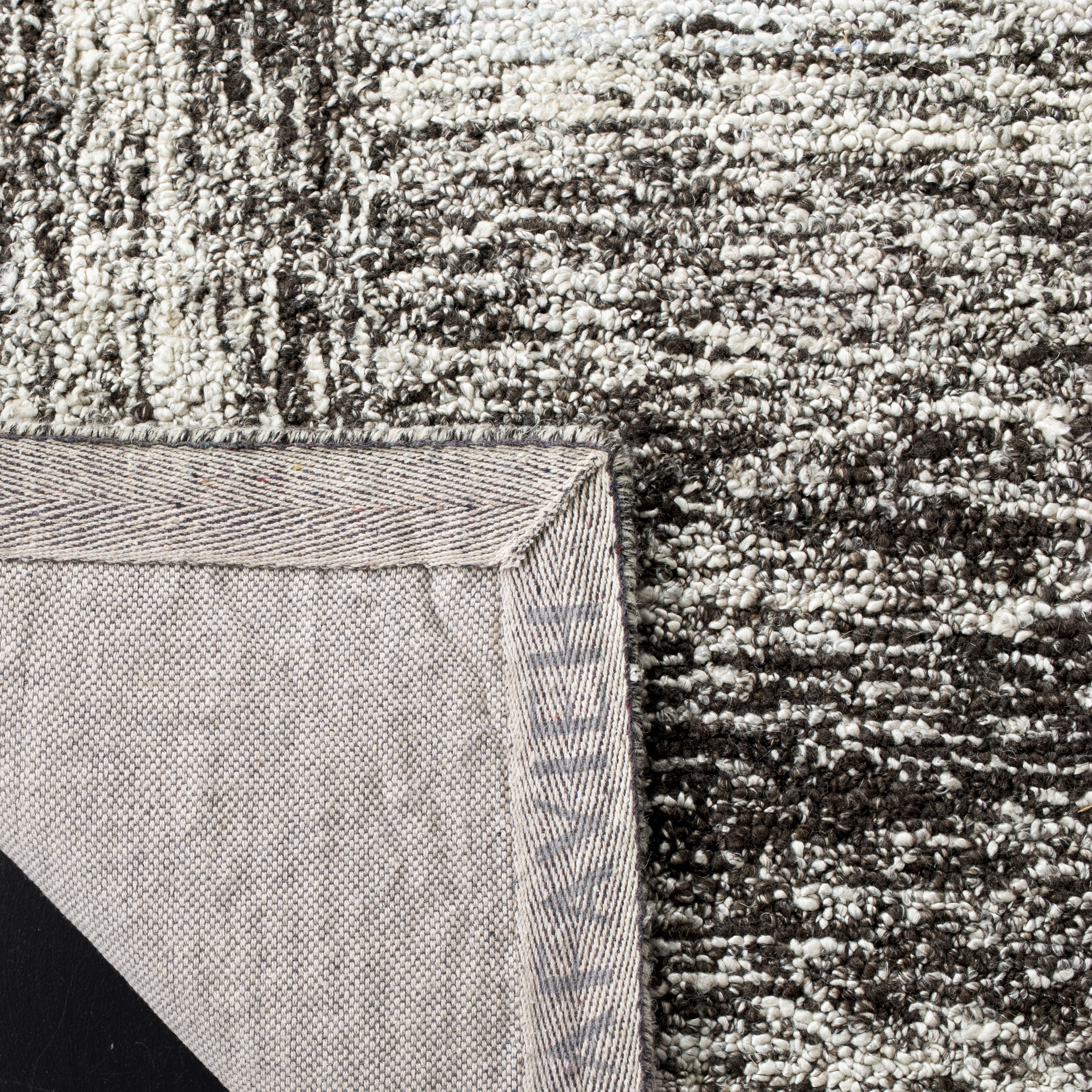 Arlo Home Hand Tufted Area Rug, ABT601A, Ivory/Charcoal,  6' X 9' - Image 3