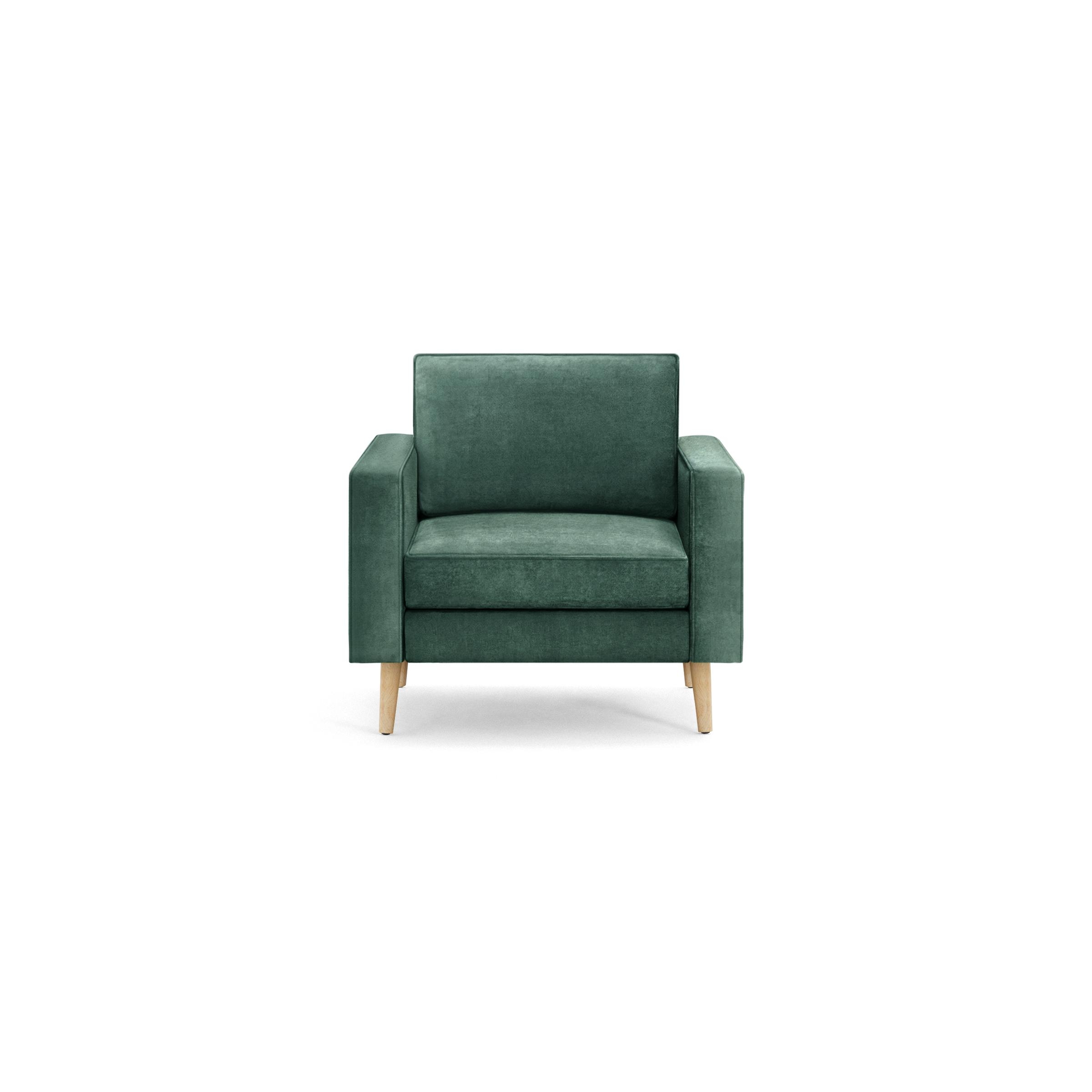 Nomad Velvet Armchair in Jade, Leg Finish: OakLegs - Image 0