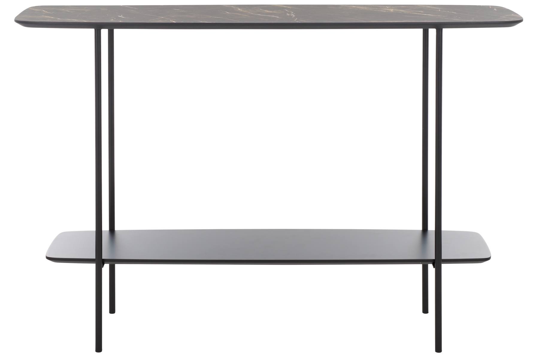 Kayleigh Console Table - Dark Sandstone / Matte Black - Safavieh - Image 0