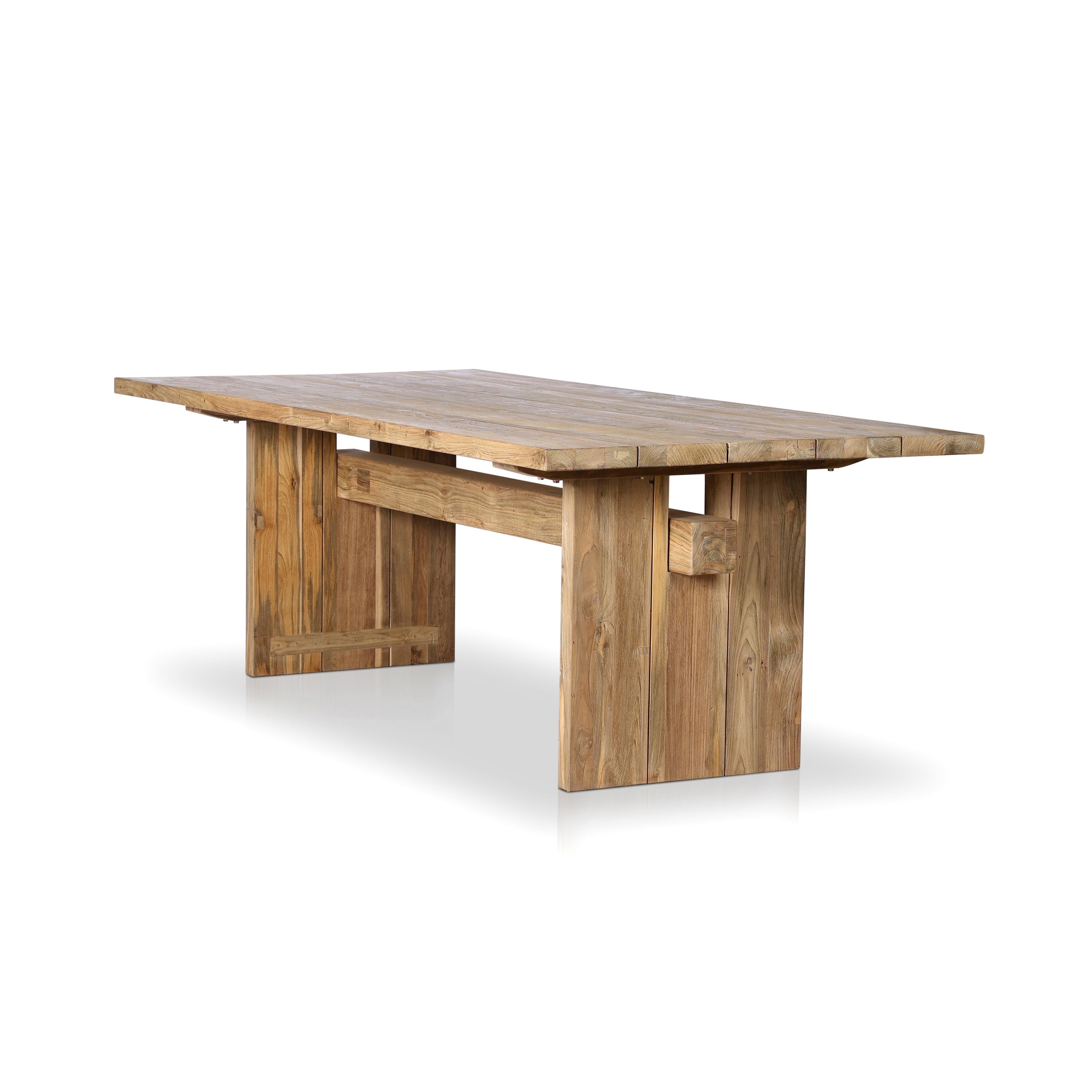 Brandy Outdoor Dining Table-92" - Reclaimed Natural FSC - Image 7