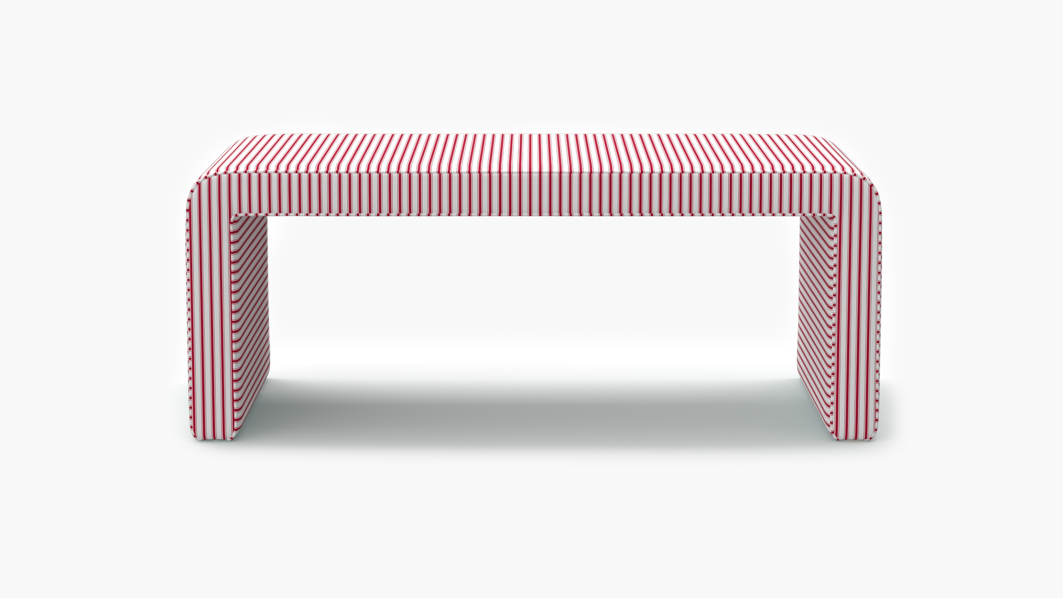 Waterfall Bench, Red Classic Ticking Stripe - Image 0