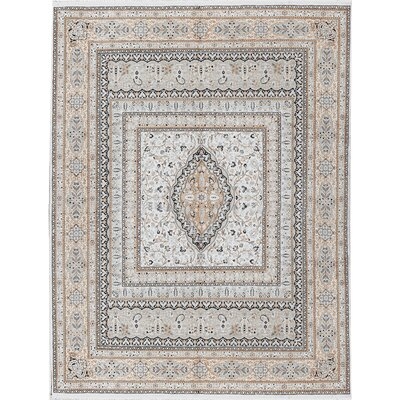One-of-a-Kind Hand-Knotted Ivory 8' x 10'4" Wool Area Rug - Image 0