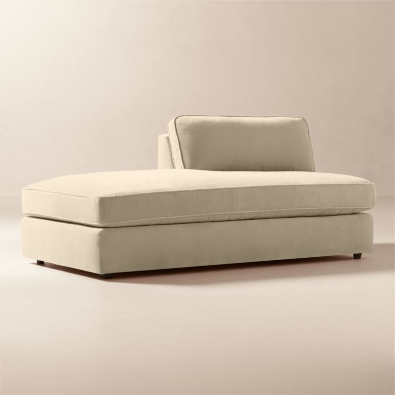 Winona Taupe Performance Velvet Left-Arm Bumper - Image 4