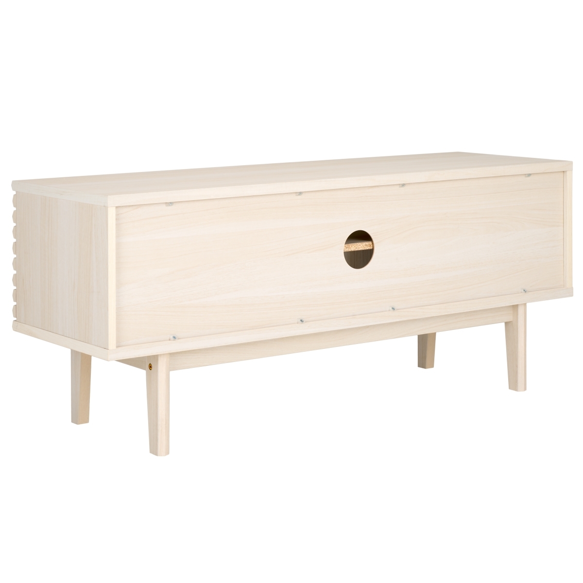 Aricia Small 2 Door Media Stand - Bleached White - Safavieh - Image 8