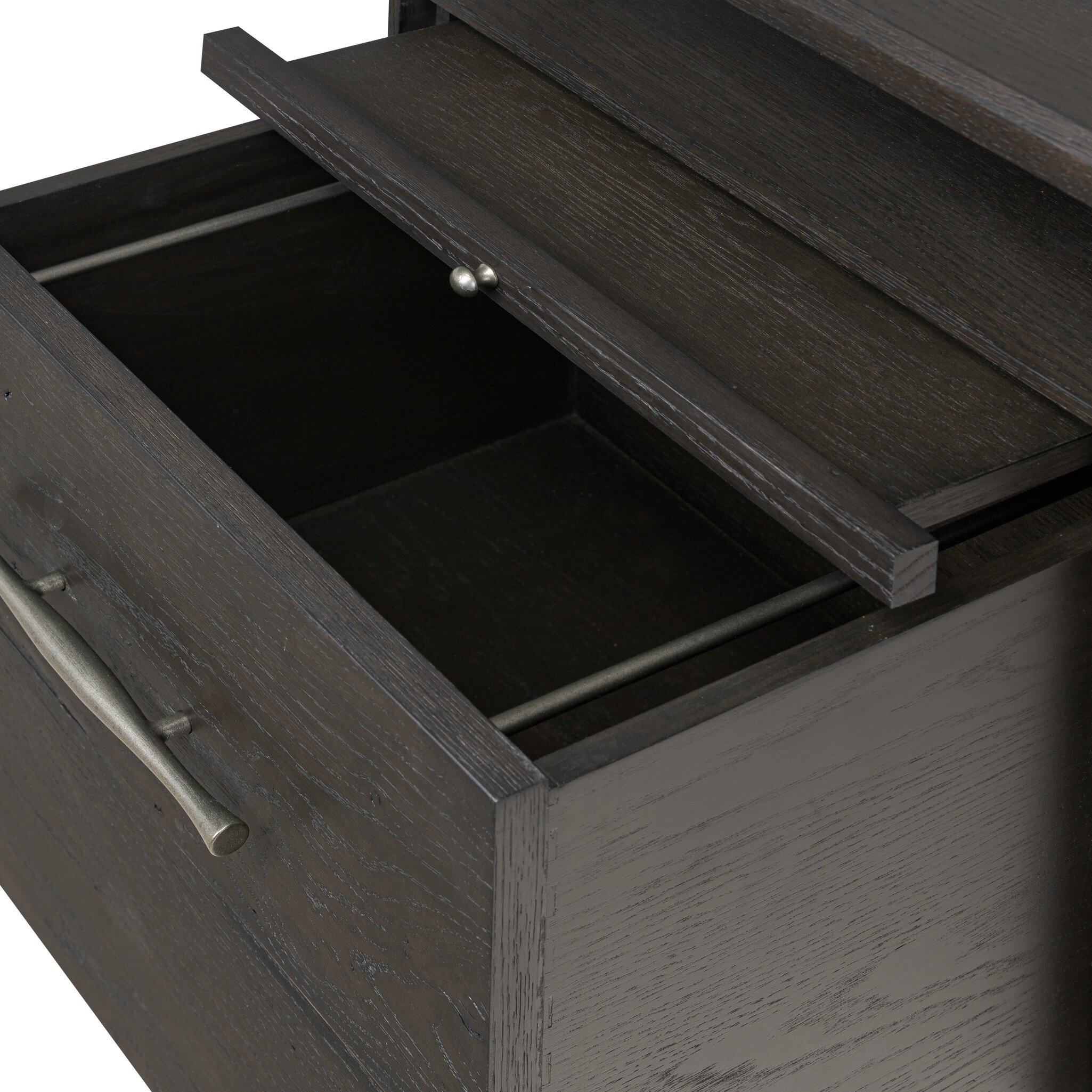Lauren Desk - Charcoal Oak Resawn Veneer - Image 11