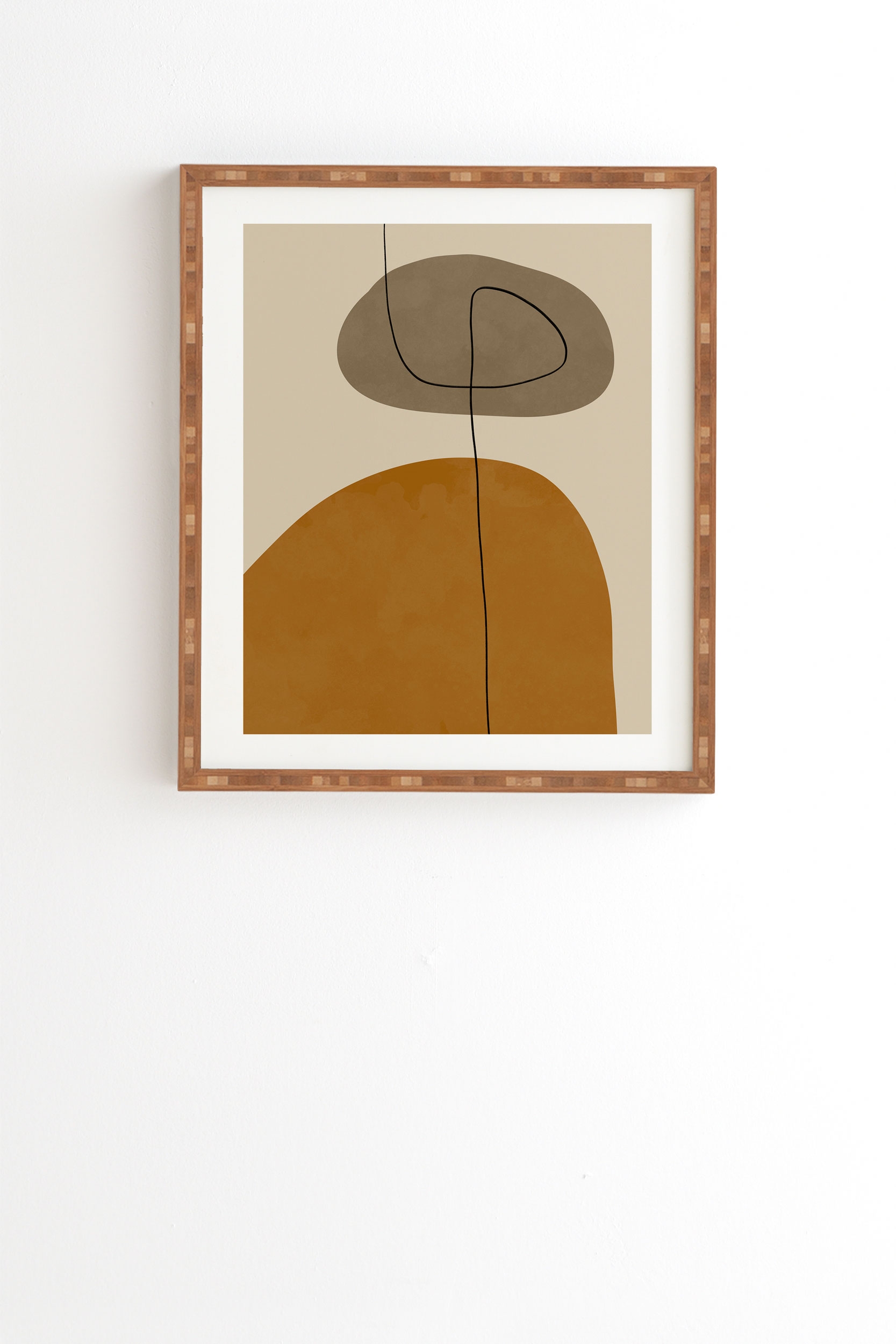 Organic Abstract Shapesii by Alisa Galitsyna - Framed Wall Art Bamboo 30" x 30" - Image 0