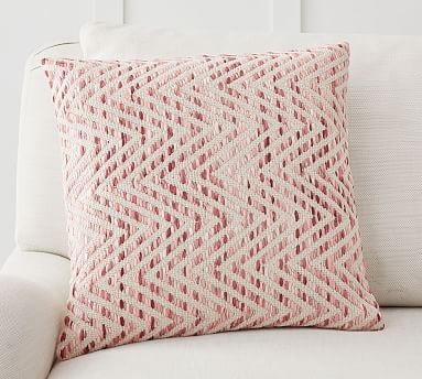 Ayden Textured Pillow Cover, 18 x 18", Blush - Image 0