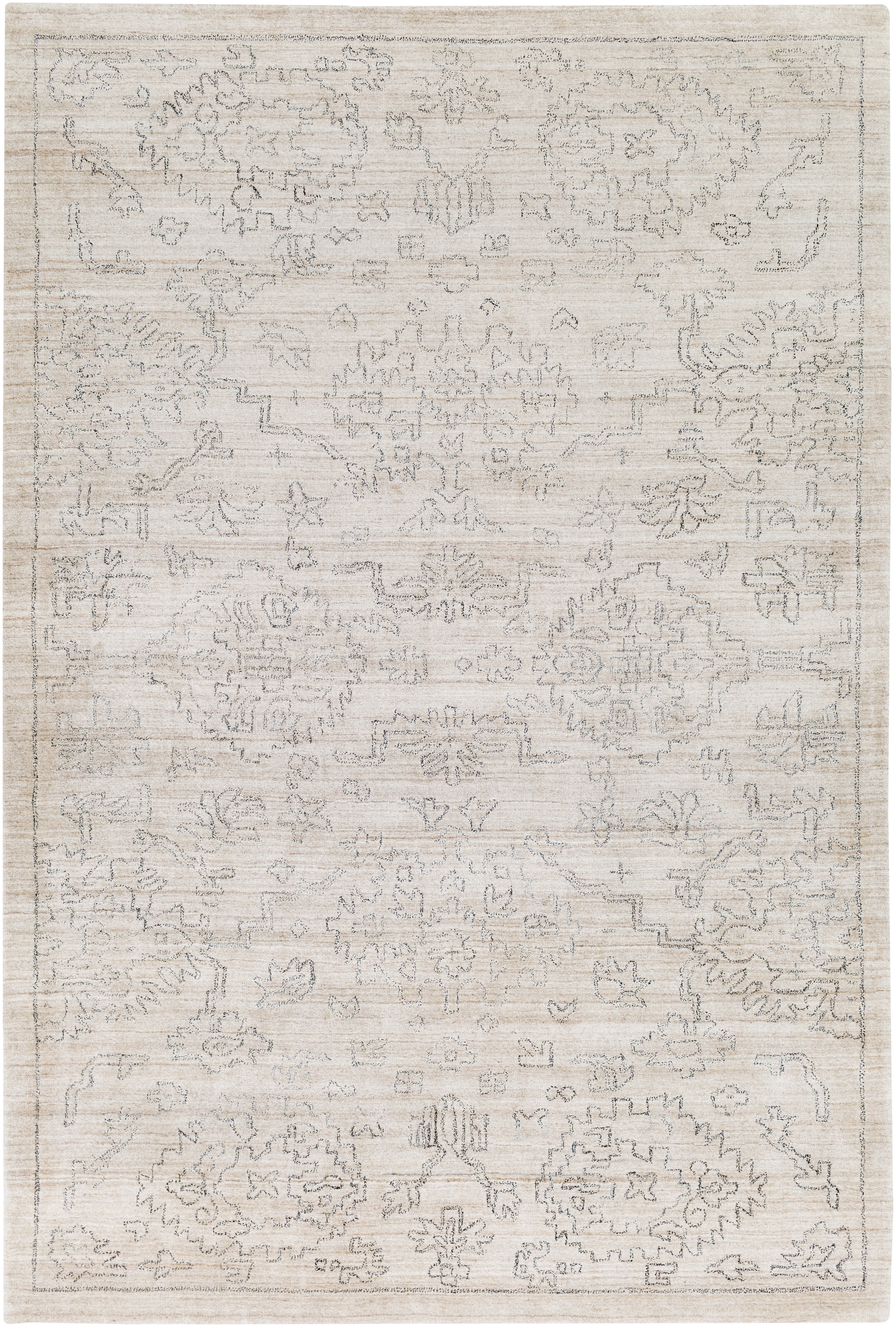 Hightower Beige Indoor 4' x 6' Handmade Rug - Image 0