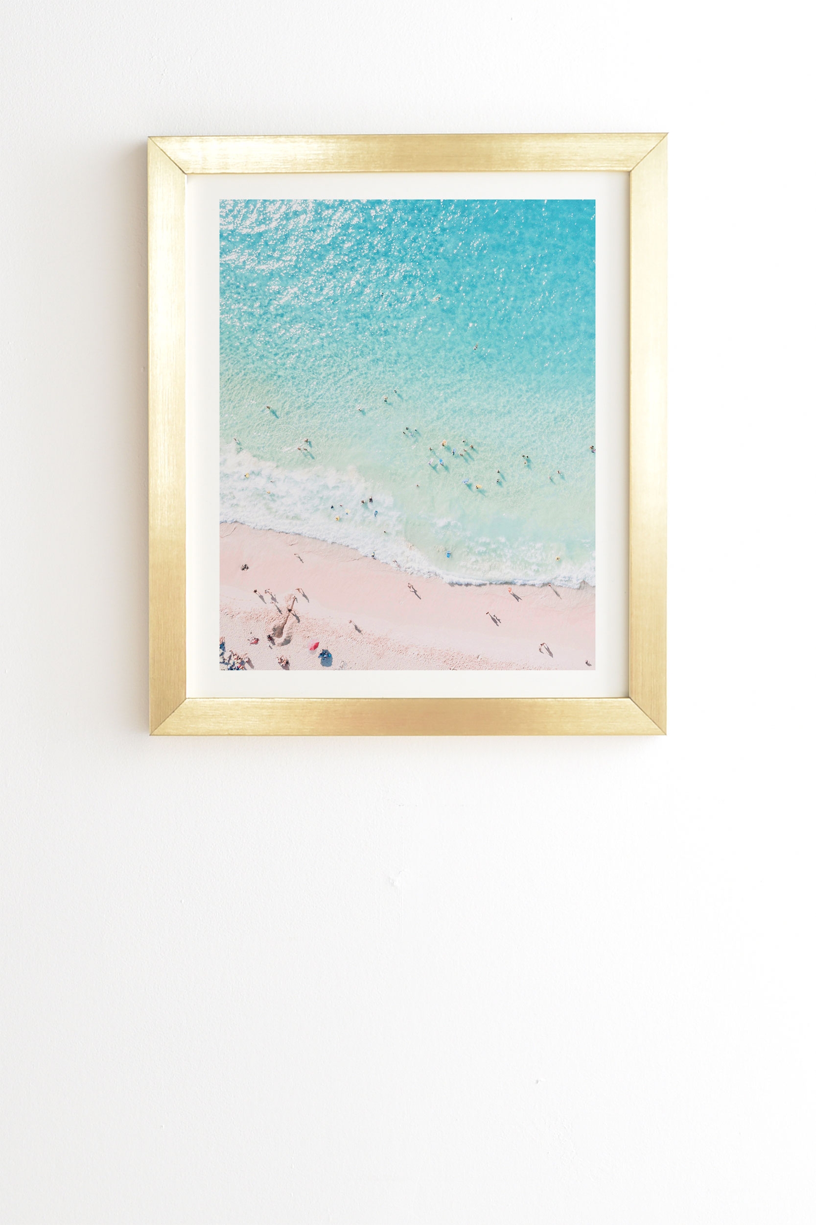 Beach Sunday by Gale Switzer - Framed Wall Art Basic Gold 20" x 20" - Image 0