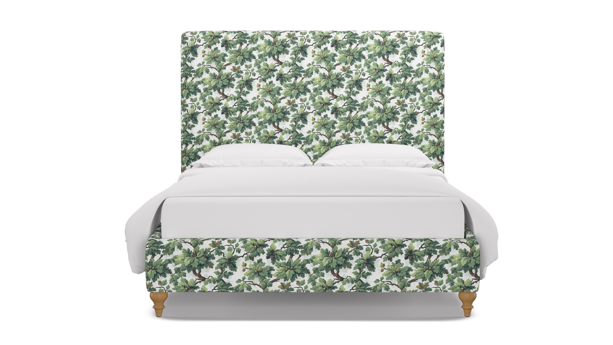 Classic Bed, Vert Woodland, Natural Traditional Turned Leg, Twin - Image 0