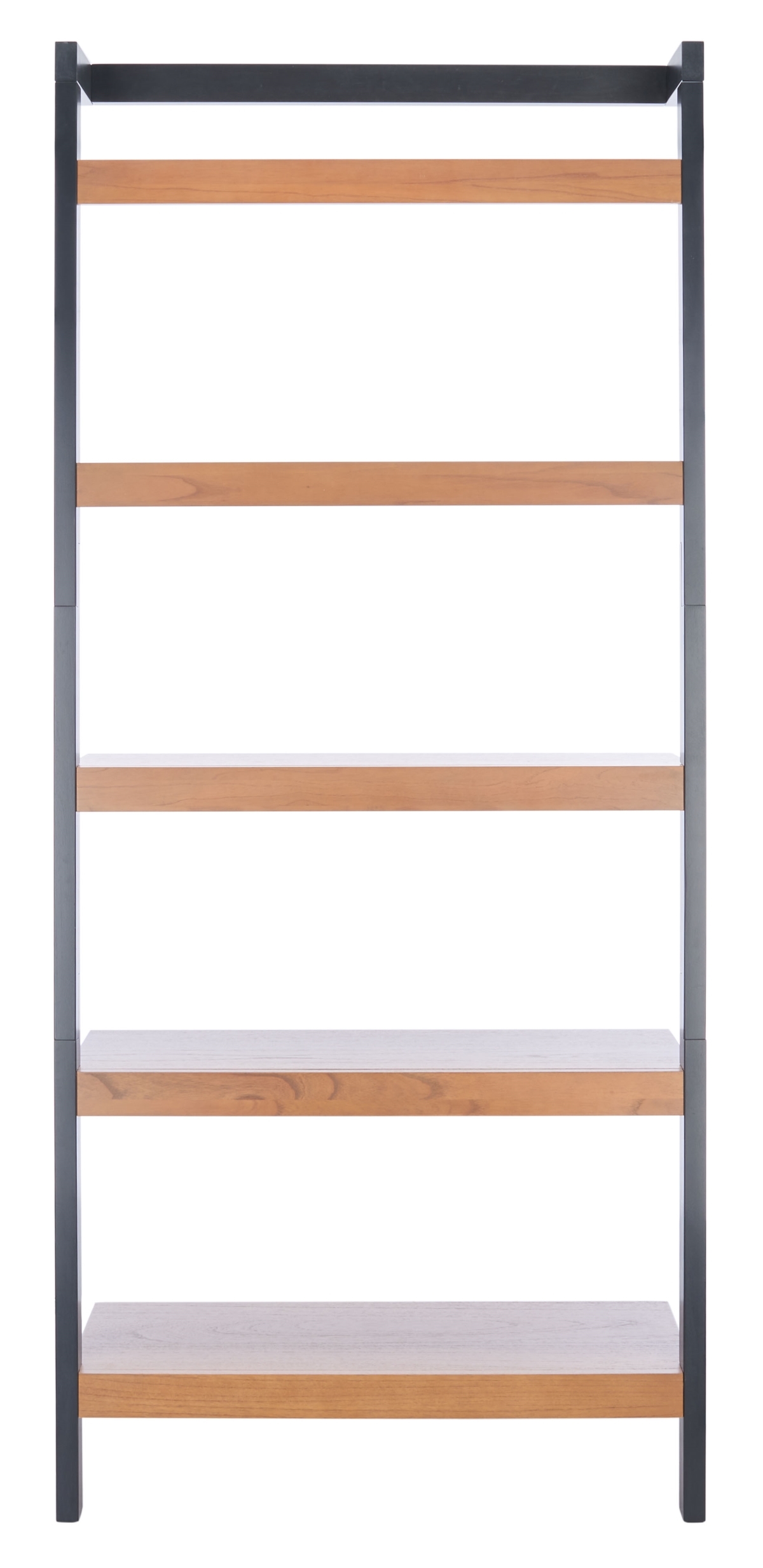 Beauregard 5 Tier Leaning Etagere - Natural / Charcoal - Safavieh - Image 0