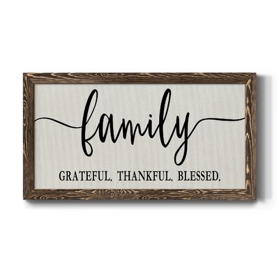 Family Grateful-Premium Framed Canvas - Ready To Hang - Image 0