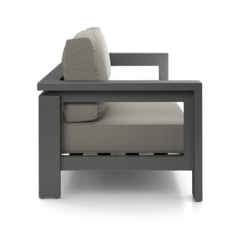 Walker Outdoor Metal Sofa with Graphite Sunbrella ® Cushions - Image 2