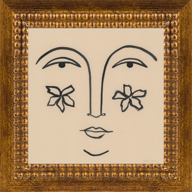 Floral Face I by Katherine George for Artfully Walls, Print, 8.5" x 8.5" - Image 0