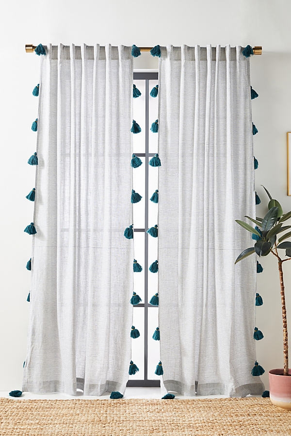 Mindra Curtain By Anthropologie in White Size 50X63 - Image 0