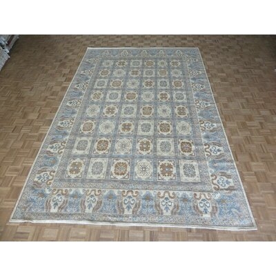 One-of-a-Kind Cookson Hand-Knotted Beige 8'10" x 13'5" Wool Area Rug - Image 0