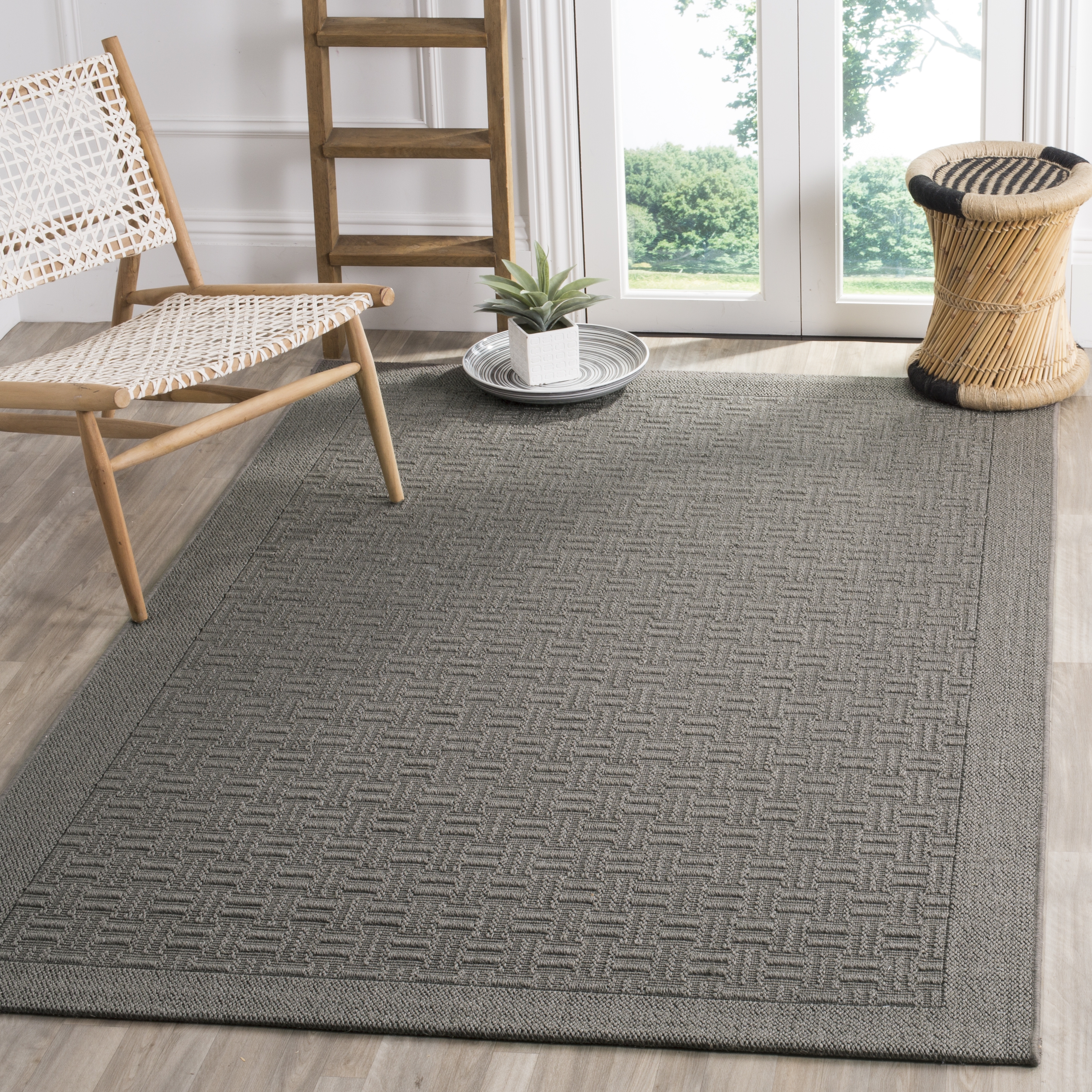 Arlo Home Woven Area Rug, PAB359E, Ash,  5' X 8' - Image 1