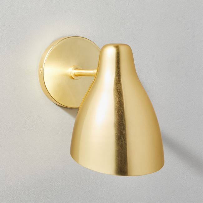 Ace Single Globe Wall Sconce Handrubbed Brass - Image 0