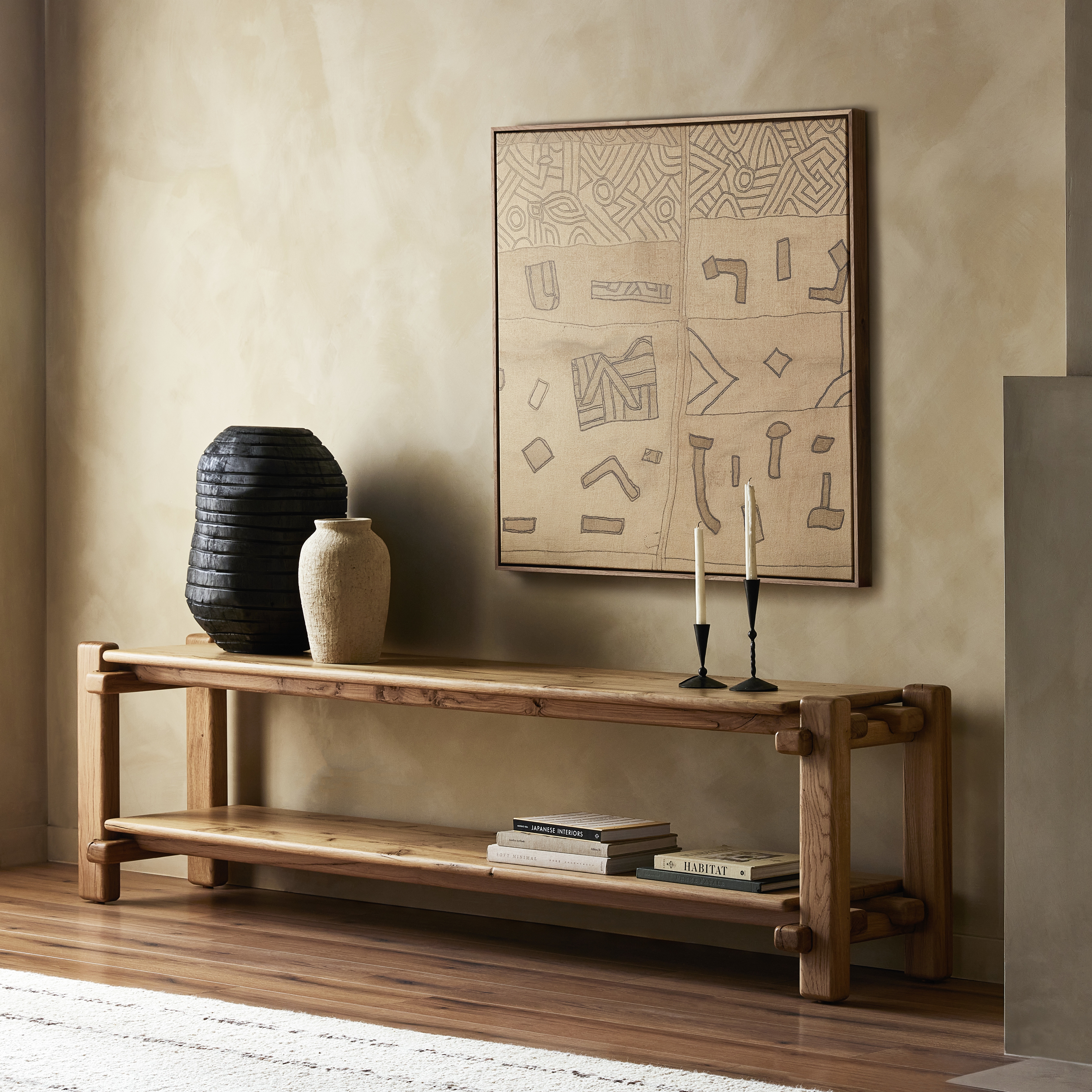 Marcia Low Console Table - Natural Reclaimed French Oak - Image 14