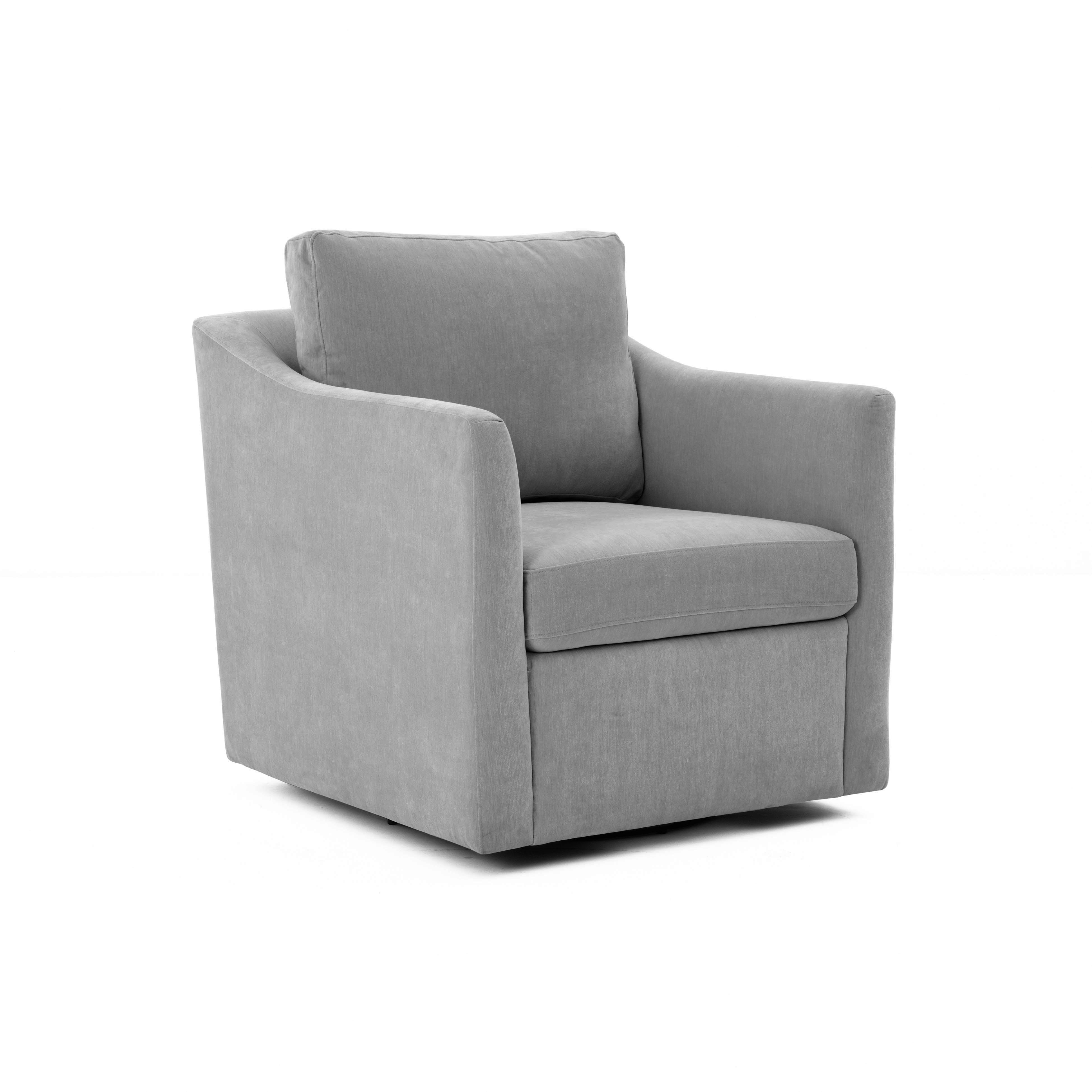 Aiden Gray Swivel Armchair - Image 1