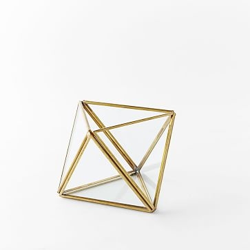 Faceted Terrarium, Small, Gold - Image 0