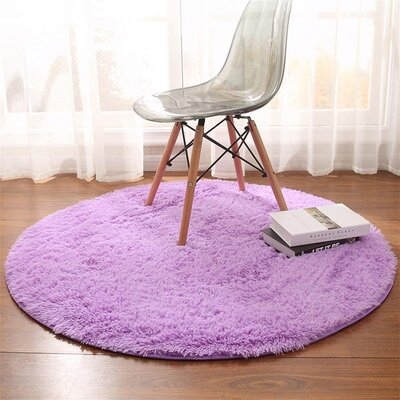 Luxury Round Rugs For Princess Castle Ultra Soft Play Tent Rug Circular Area Rugs  Shaggy Circle Playhouse Carpet Nursery Rug - Image 0