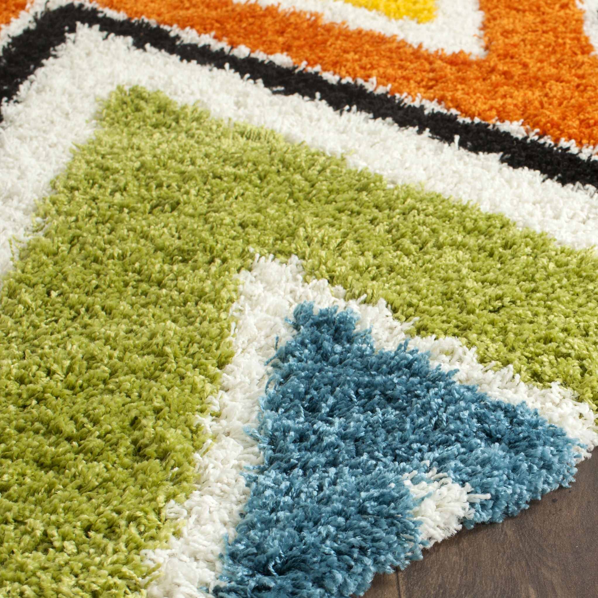 Arlo Home Woven Area Rug, SGK567A, Ivory/Multi,  6' 7" X 6' 7" Round - Image 1