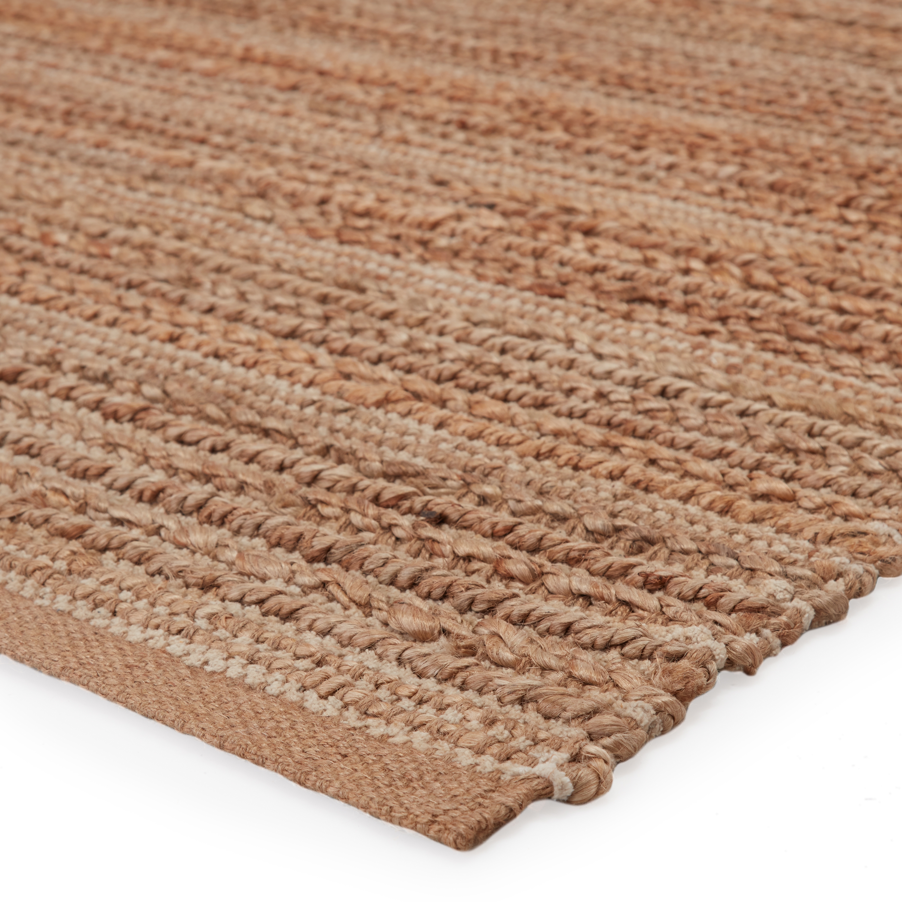Clifton Natural Solid Tan/ White Runner Rug (2'6" X 9') - Image 1