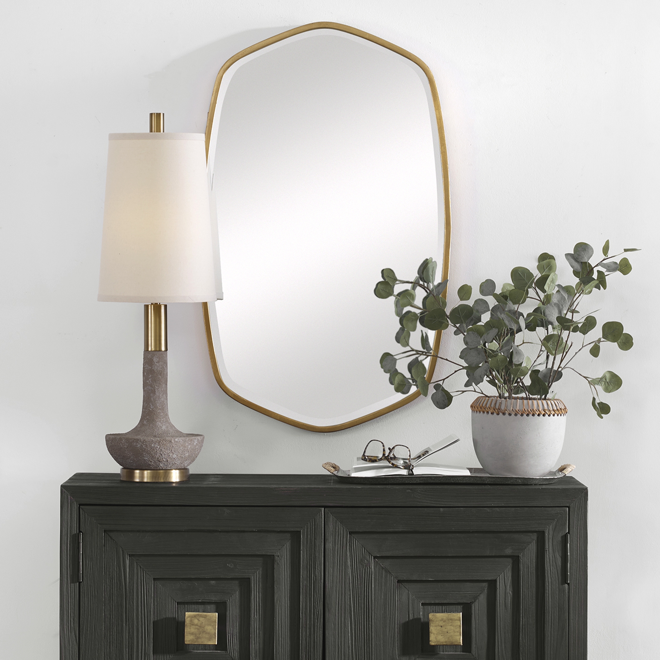 Duronia Antiqued Gold Mirror - Image 6