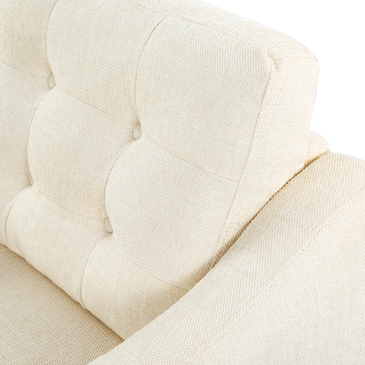 Nathaniel Tufted Back Accent Chair - Creme - Image 3
