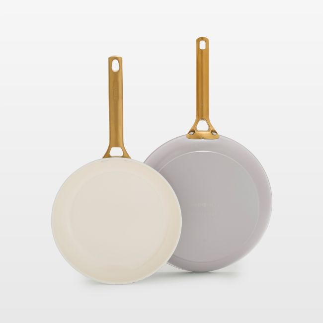 GreenPan ™ Reserve Pro Oyster Ceramic Non-Stick 10" and 12" Fry Pans Set - Image 0