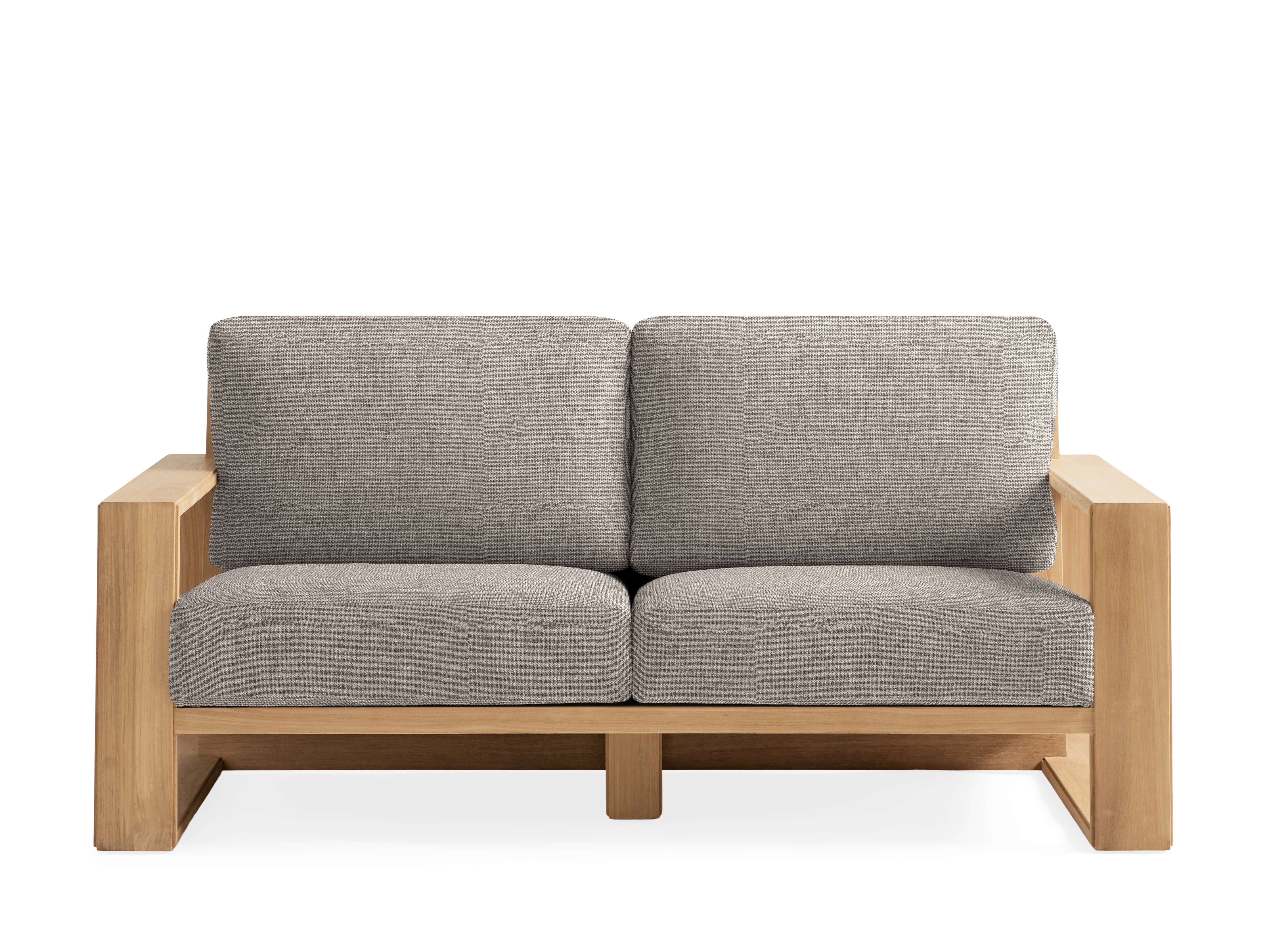 Canyon Outdoor Sofa Teak in Natural  Starboard Zinc/72" - Image 0
