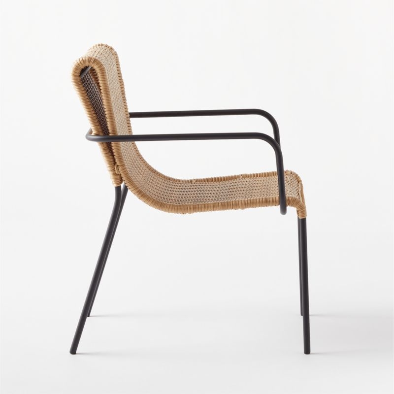 Rizo Loop Faux Rattan Dining Chair - Image 3