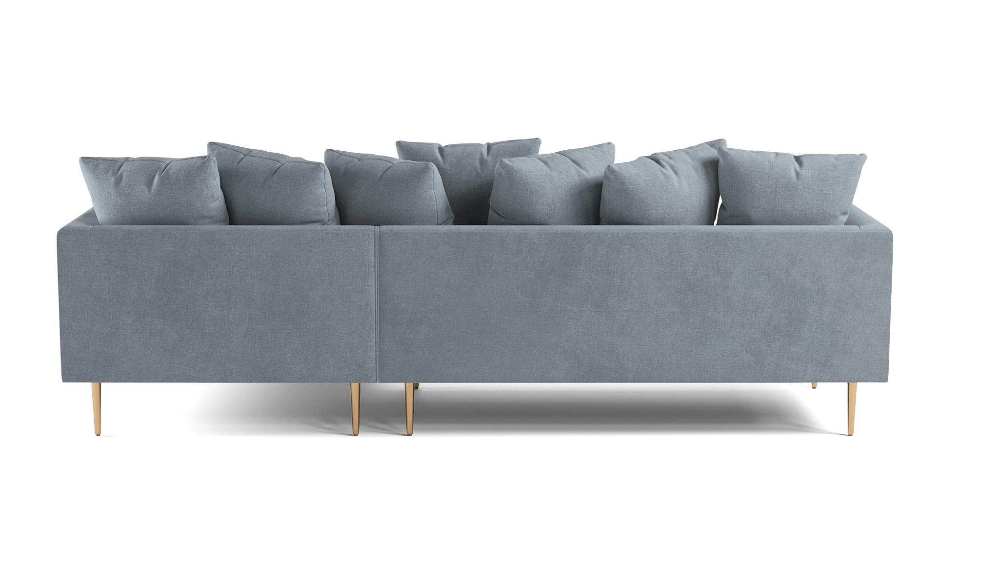 Gray Aime Mid Century Modern Sectional - Synergy Pewter - Left - Image 4