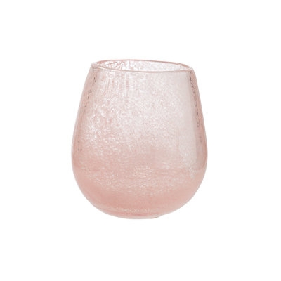 Small Blush Glass Vase, All Seasons, Home Decor, Vases, 1 Piece - Image 0