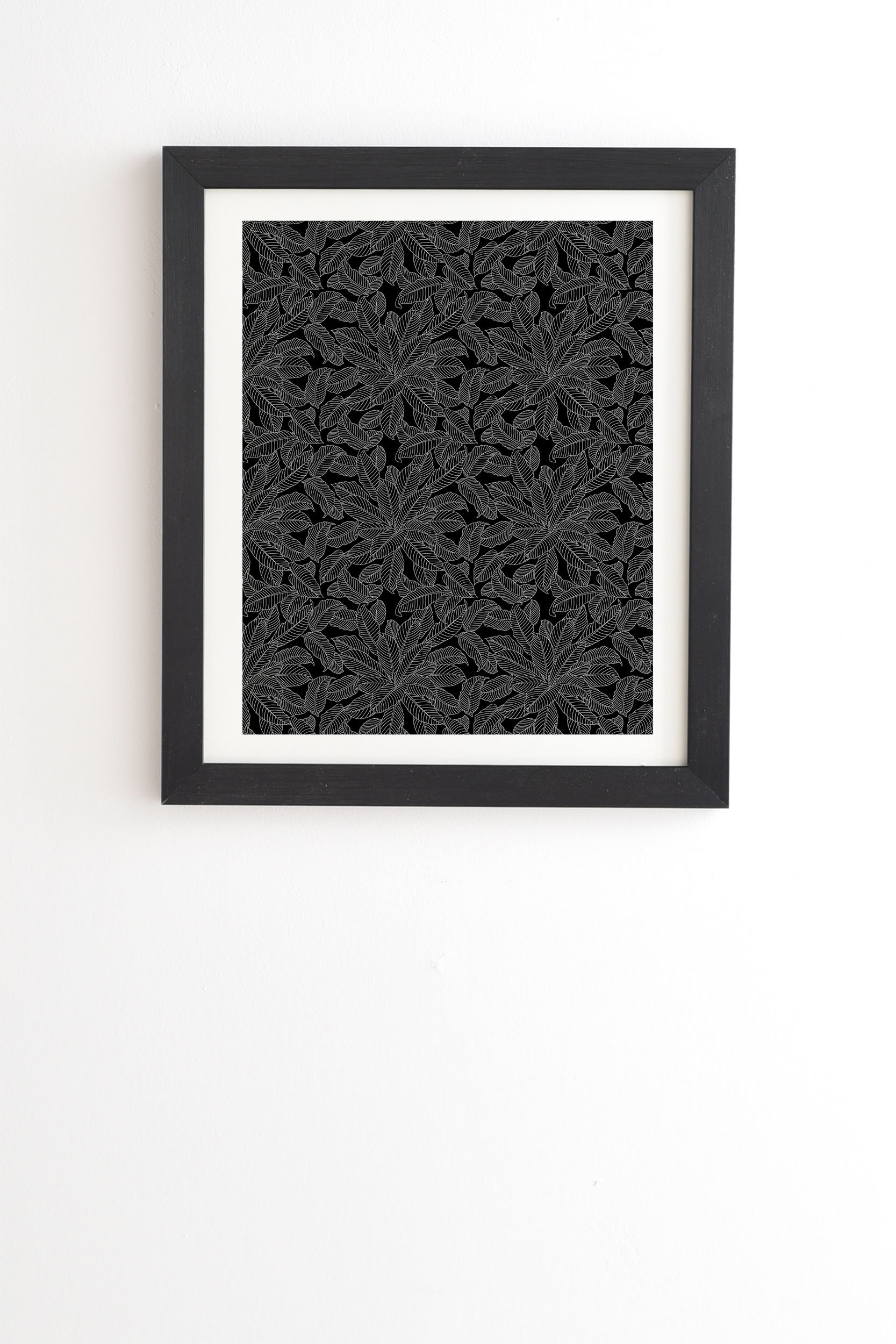 Iveta Abolina Melisande Line Black and White Black Framed Wall Art - 8" x 9.5" - Image 0