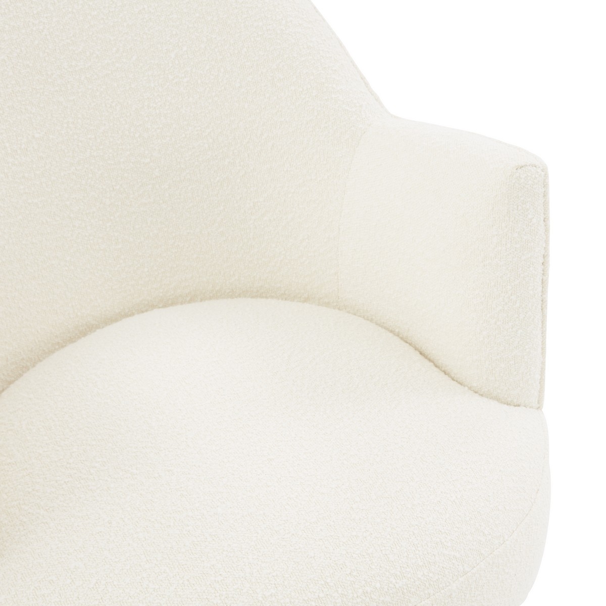 Christian Boucle Swivel Accent Chair - Ivory - Image 2