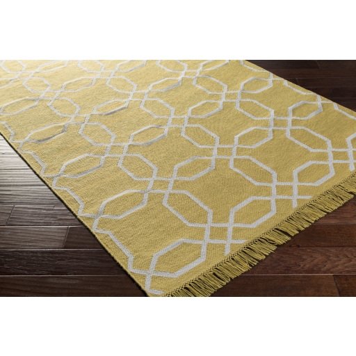 Lagoon Yellow Indoor 9' x 13' Handmade Rug - Image 1
