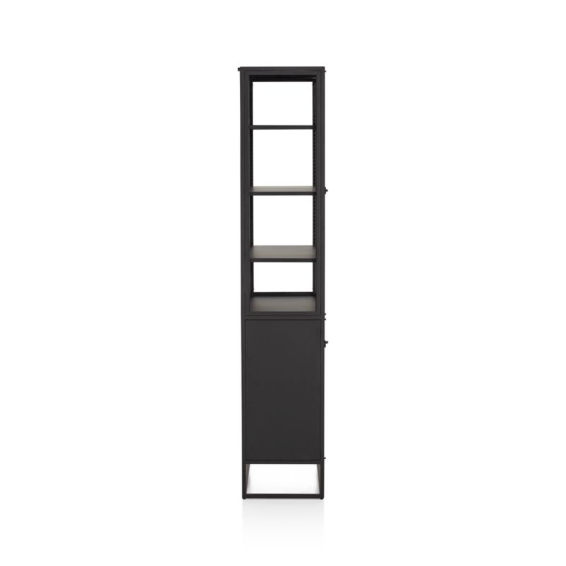 Casement Black Tall Storage Cabinet - Image 9