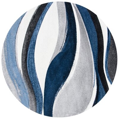 Tornillo Abstract Gray/Blue Area Rug - Image 0
