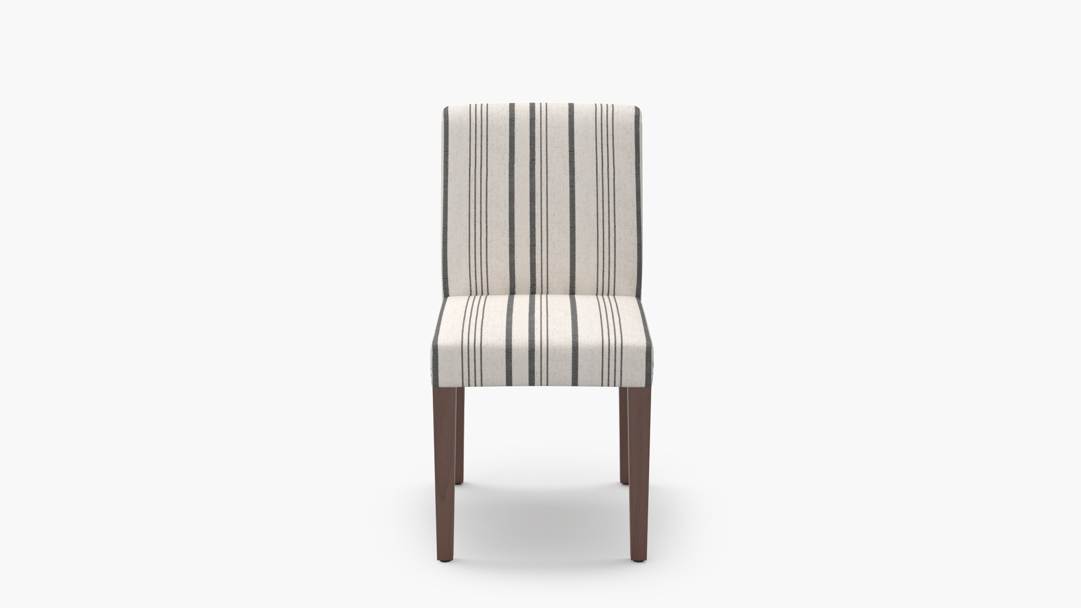 Signature Dining Chair, Black Market Stripe, Walnut Square Tapered Leg - Image 0